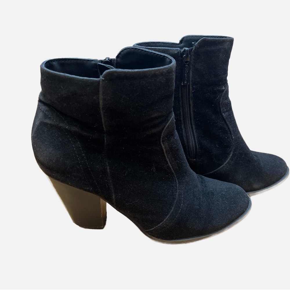 Shootie Black Suede Ankle Boot Women's Size 7.5